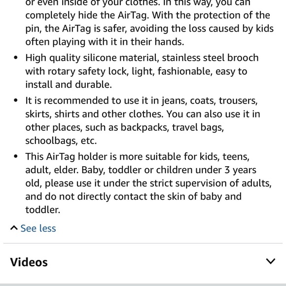 Set of 2 (1)Black and (1)Blue AirTag Holders with Clips - Picture 6 of 6